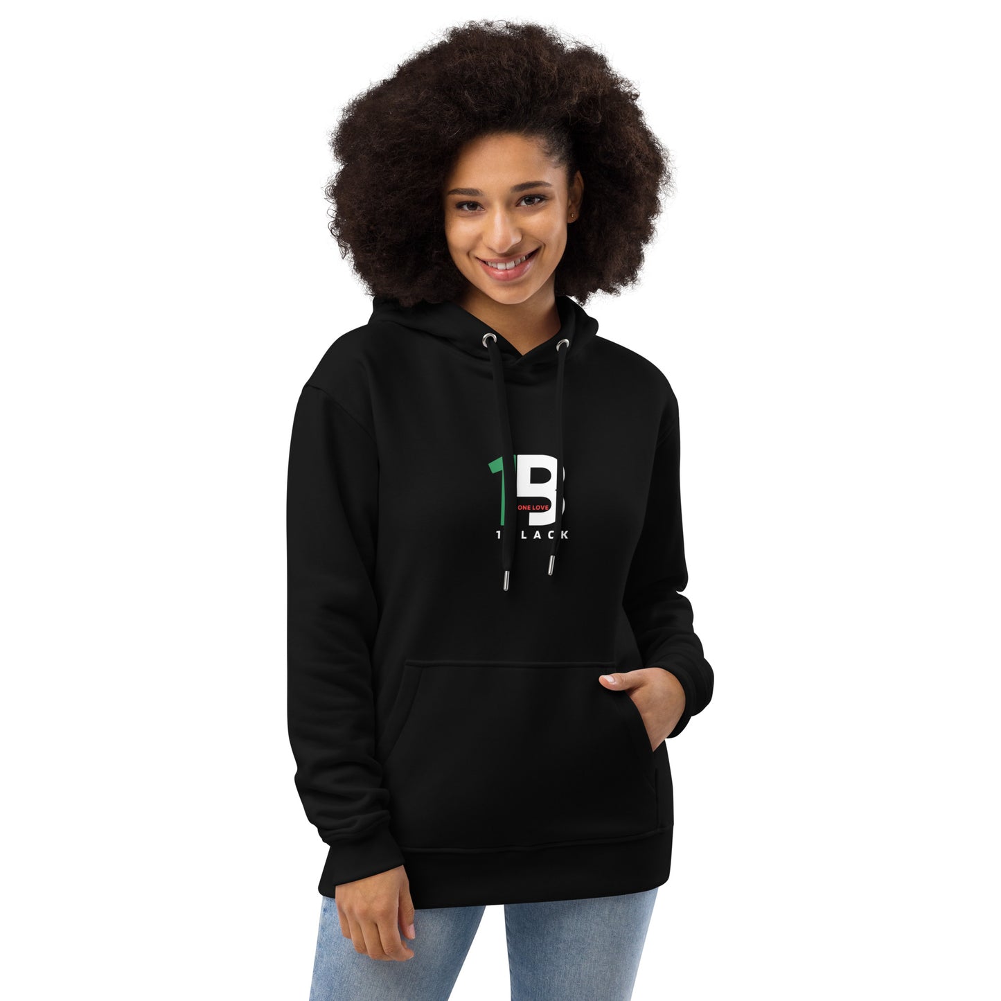 1Black eco hoodie