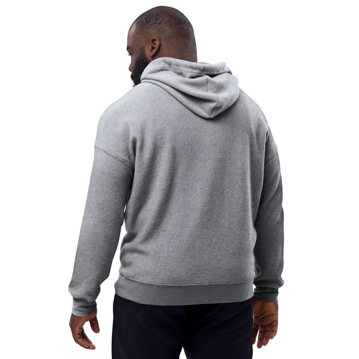 1black Unisex sueded fleece hoodie