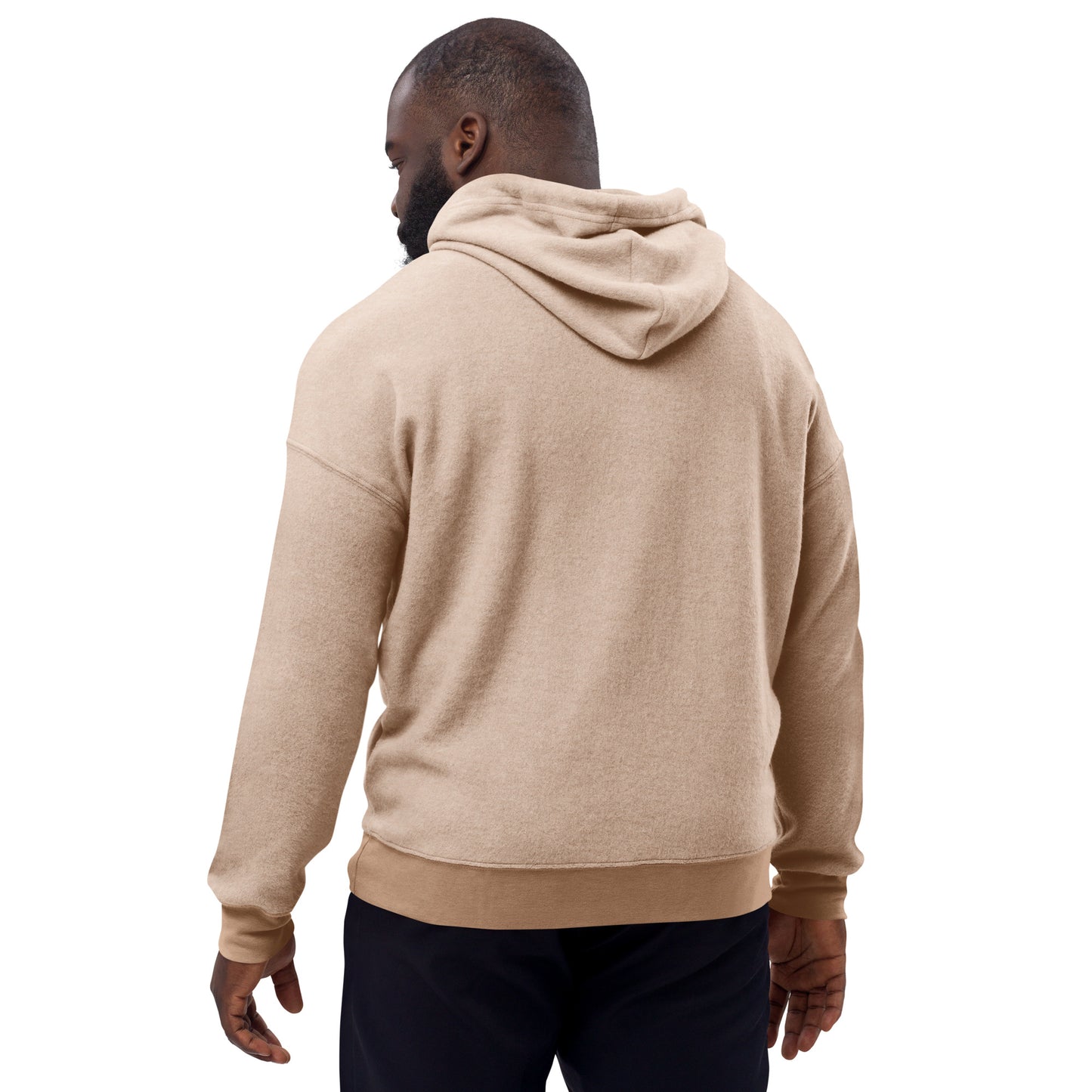 1black Unisex sueded fleece hoodie