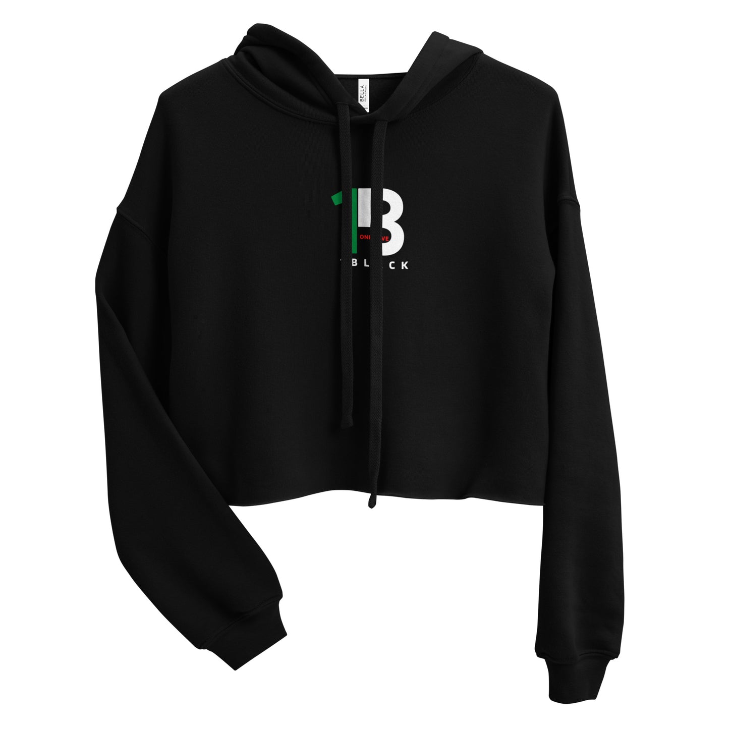 1black Crop Hoodie